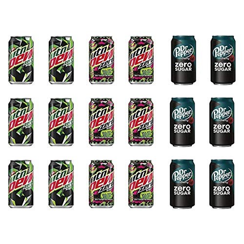 Luv Box – Variety Zero Sugar Soft Drinks 12Oz , Pack Of 18 ,Mtn