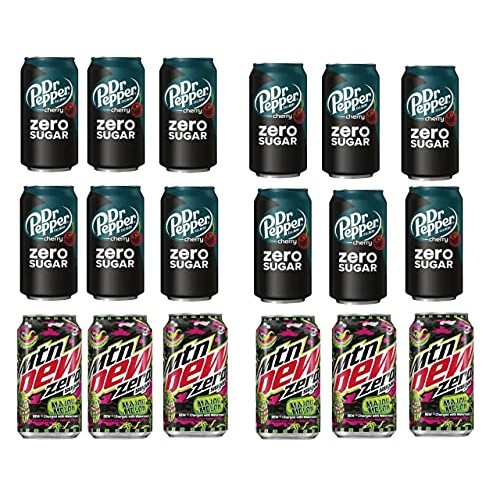 Luv Box - Variety Zero Sugar Soft Drinks 12 Oz Cans,Pack Of 18,D