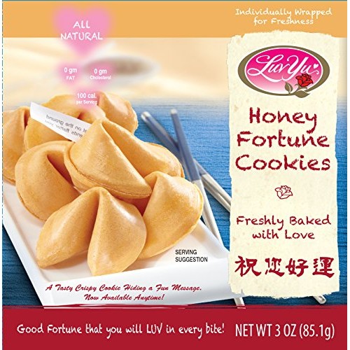 Luv Yu Honey Fortune Cookies 3.0 Oz - 8 Per Cs