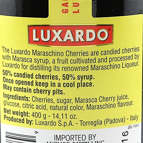Manhattan Cocktail Kit: Luxardo Maraschino Cherries - 400G Jar W