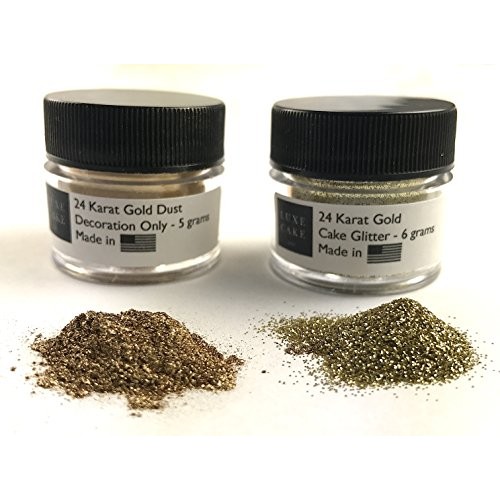 2 Pack 24 Karat Gold Luxury Diamond Dust 24K Gold Set, 11 Gr