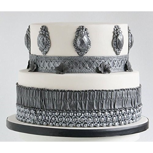 Dark Silver - 5 Grams - Edible Luxury Cake Dust For Decorating C