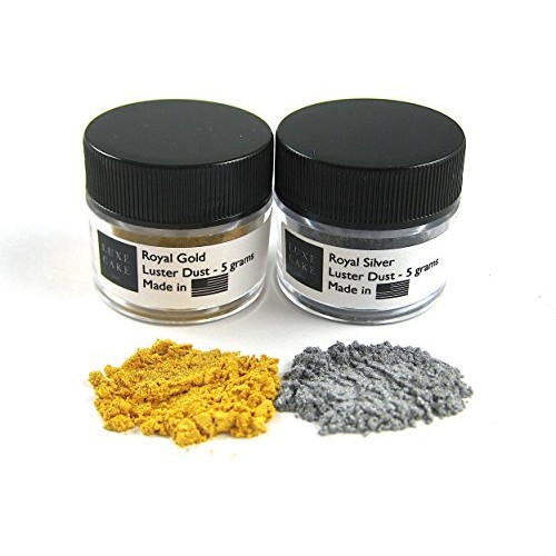 Royal Set Gold &Amp; Silver 10 Gram Edible Luxury Cake Dust For De