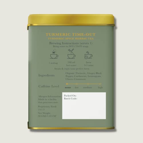 Luxmi Estates Turmeric Time-Out Herbal Loose Tea 100g Pack | Cer...