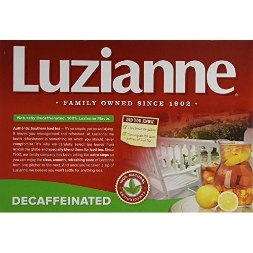 Luzianne Decaffeinated Iced Tea 96 Family Size Bags