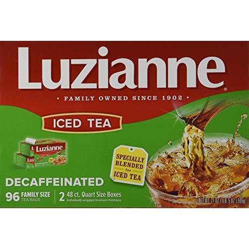 Luzianne Decaffeinated Iced Tea 96 Family Size Bags