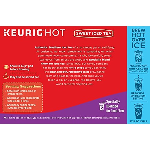 Luzianne Sweet Iced Tea Keurig K-Cup Pods 24 Count