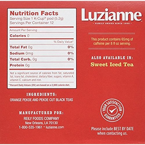 Luzianne Iced Tea, Unsweetened Single Serve Tea Cups, 12 Count B