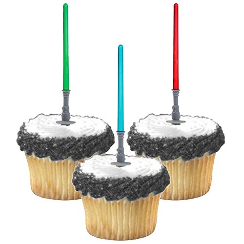 Lynmmax Star Wars Light Saber Cupcake Picks Toppers Birthday Fun