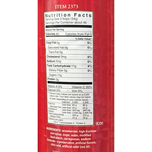 3Lb 7Oz Lyons Strawberry Dessert Topping Pack Of 1