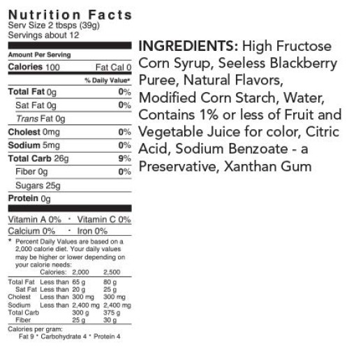 Lyons Designer Dessert Sauce, Blackberry, 16 Ounce Bottle