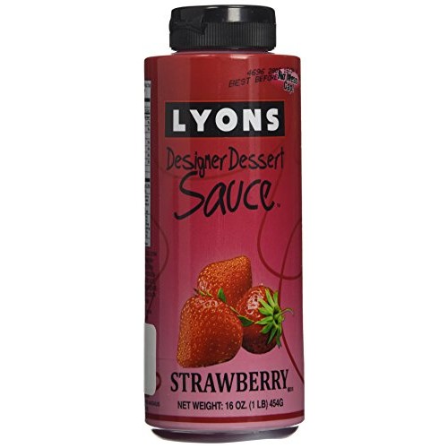 Lyons Designer Dessert Sauce, Strawberry, 16 Ounce Bottle