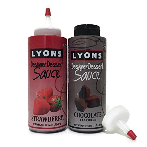 Lyons Chocolate And Strawberry Dessert Syrup, Pack Of 2 Sauces A