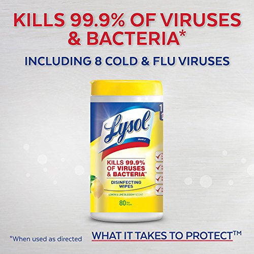 Lysol Disinfecting Wipes, Lemon, 80 Count Pack Of 1 Lysol Disinfecting Wipes, Lemon, 80 Count Pack Of 1