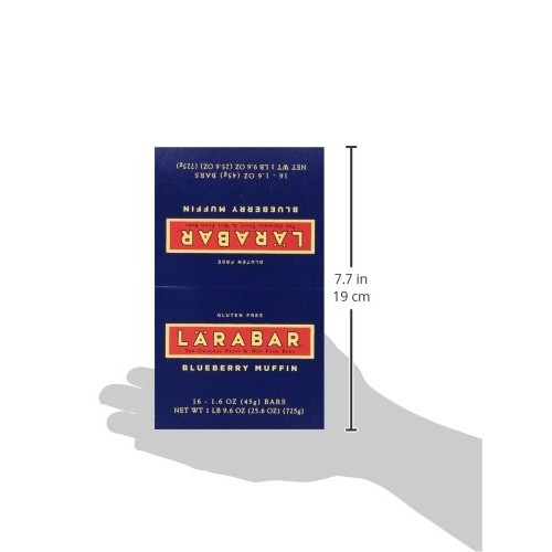 Larabar Gluten Free Bar, Blueberry Muffin, 1.6 Ounce Pack Of 16