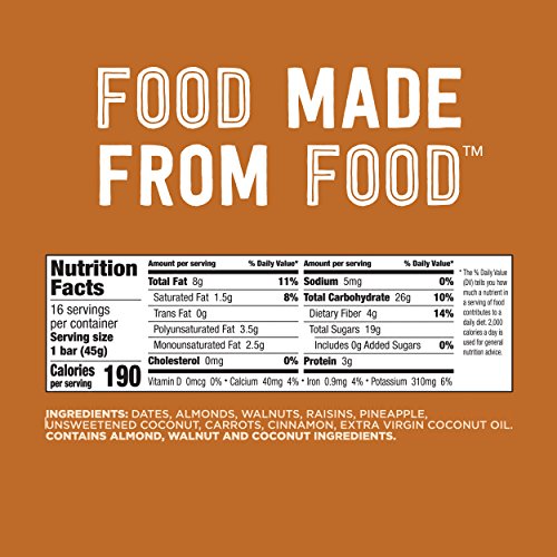 Larabar, Fruit &Amp; Nut Bar, Carrot Cake, Gluten Free, Vegan,1.6 Ou