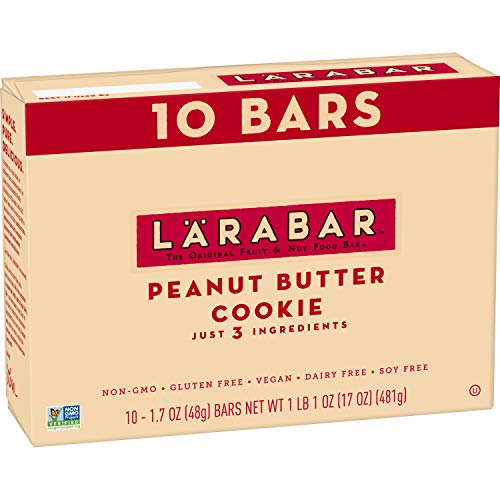 Larabar Gluten Free Bar, Peanut Butter Cookie, 1.7 Oz Bars 10 C