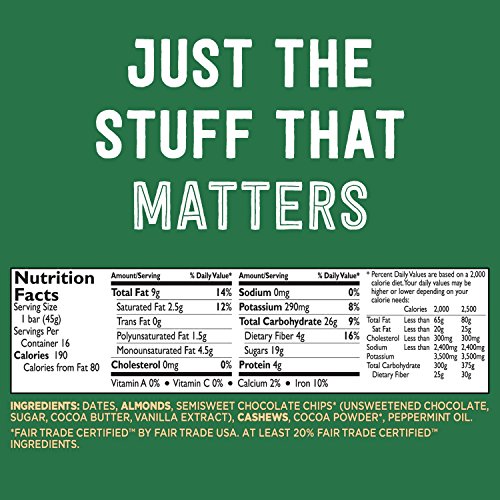 Larabar Gluten Free Bar, Mint Chip Brownie, 16 Ct, 25.6 Oz