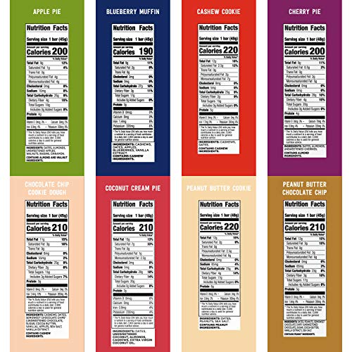 Larabar Gluten Free Snack Bars Variety Box, Vegan, 8 Flavors, 1.