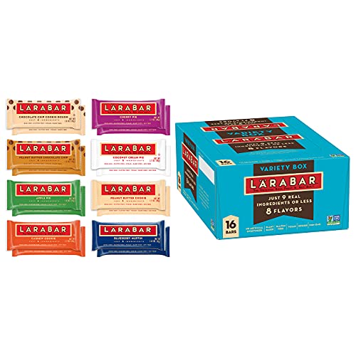Larabar Gluten Free Snack Bars Variety Box, Vegan, 8 Flavors, 1.