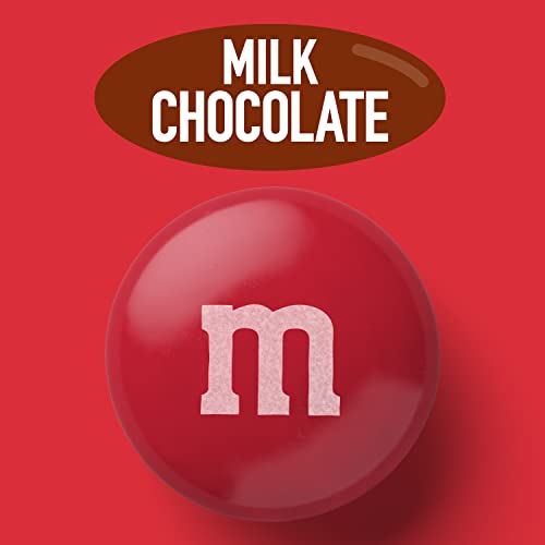 M&M’S Red Milk Chocolate Candy, 2lbs of M&MS in Resealable Pack...