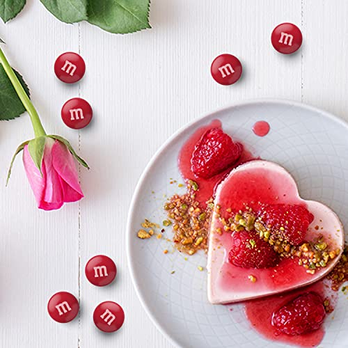 M&M’S Red Milk Chocolate Candy, 2lbs of M&MS in Resealable Pack...