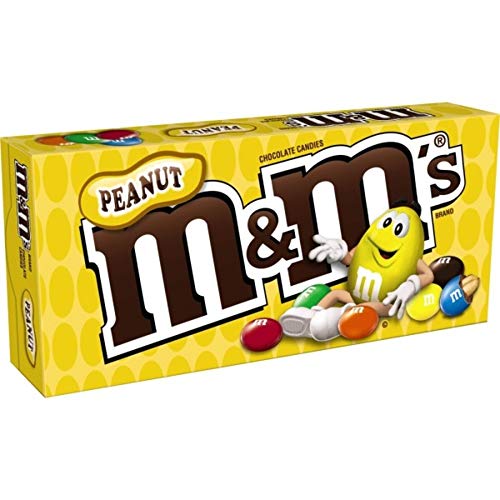 M&Amp;Ms Peanut Chocolate Candy Movie Theater Box 3.1 Ounce Pack O