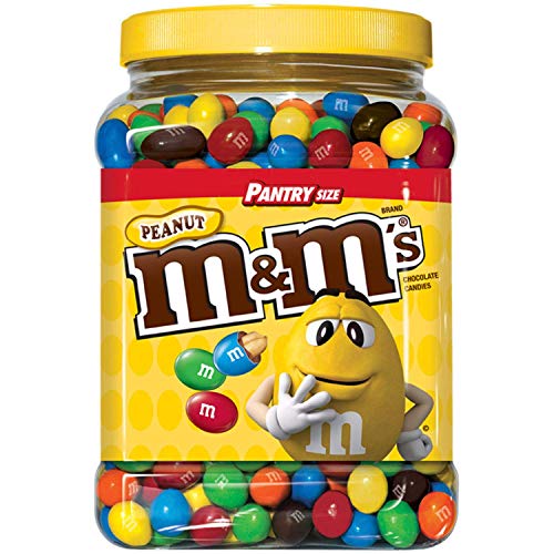 M&Amp;Ms Candies, Peanut Chocolate, 62 Ounce Jar, Pack Of 1