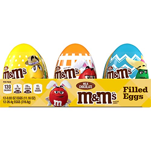 M&MS Easter Egg Milk Chocolate Candy, 0.93 oz 12 Pack