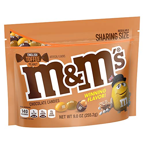 M&Amp;Ms English Toffee Chocolate Candy, 9 Oz Bag, 9 Oz