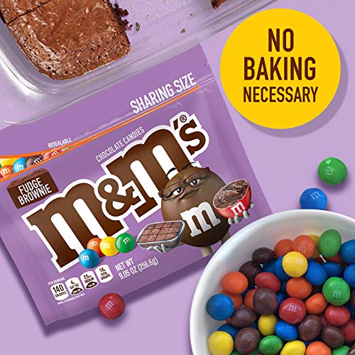 M&Amp;Ms Fudge Brownie Sharing Size Chocolate Candy, 9.05 Oz. Stand