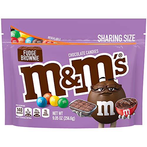 M&Amp;Ms Fudge Brownie Sharing Size Chocolate Candy, 9.05 Oz. Stand