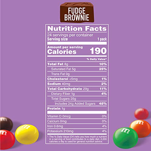 M&Amp;Ms Fudge Brownie Singles Size Chocolate Candy, 1.41 Oz. 24-Co