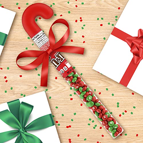 M&MS Holiday Milk Chocolate Christmas Candy Cane, 3 oz Tube