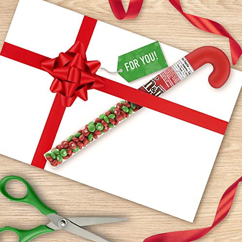 M&MS Holiday Milk Chocolate Christmas Candy Cane, 3 oz Tube
