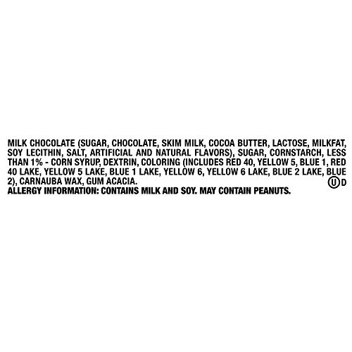 M&MS Holiday Milk Chocolate Christmas Candy Cane, 3 oz Tube