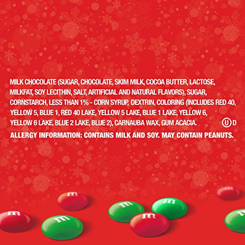 M&MS Holiday Milk Chocolate Christmas Candy, Party Size, 38 oz ...