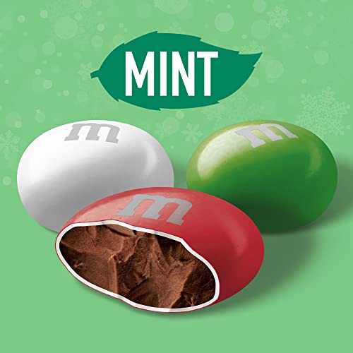 M&MS Holiday Mint Chocolate Christmas Candy Assortment, 9.2 oz Bag