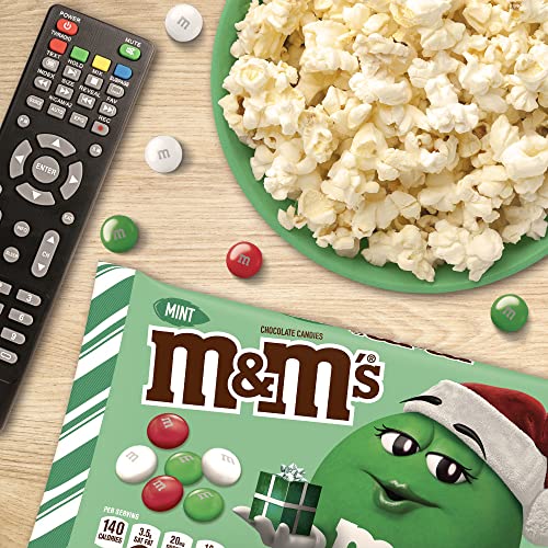 M&MS Holiday Mint Chocolate Christmas Candy Assortment, 9.2 oz Bag
