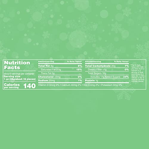 M&MS Holiday Mint Chocolate Christmas Candy Assortment, 9.2 oz Bag