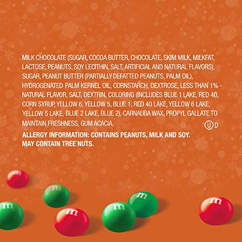M&MS Holiday Peanut Butter Milk Chocolate Candy Christmas Assor...