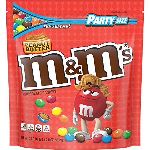 M&Amp;Ms Peanut Butter Chocolate Candy Party Size, 34 Ounce Bag