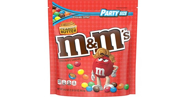 M&M'S Peanut Butter Chocolate Candy Party Size 34-Ounce