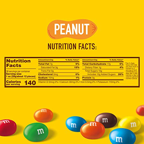 M&Amp;Ms Peanut Chocolate Candy, 38-Ounce Party Size Bag, Yellow