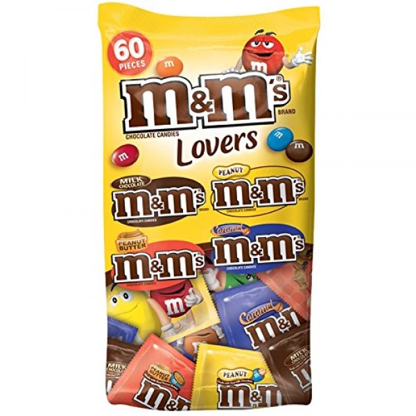 M&MS Lovers Chocolate Candy Fun Size Variety Assorted Mix Bag, ...