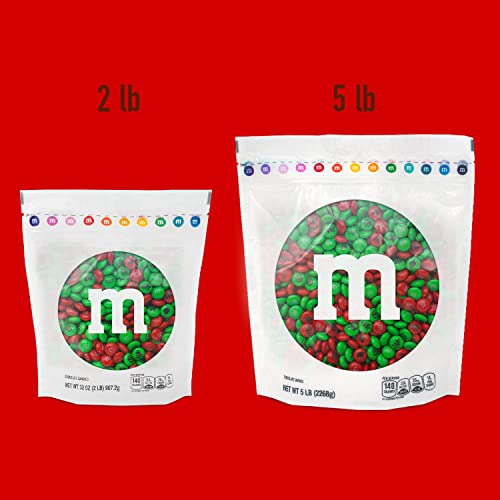MY M&MS Party Size Christmas Milk Chocolate Candy, Green & Red ...