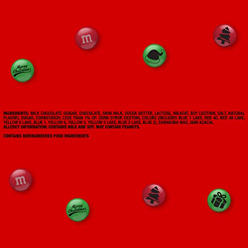 MY M&MS Party Size Christmas Milk Chocolate Candy, Green & Red ...