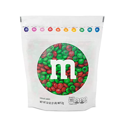 MY M&MS Party Size Christmas Milk Chocolate Candy, Green & Red ...