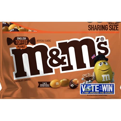 New M&Amp;Ms English Toffee Peanut Chocolate Candy Flavor Vote, 9.0