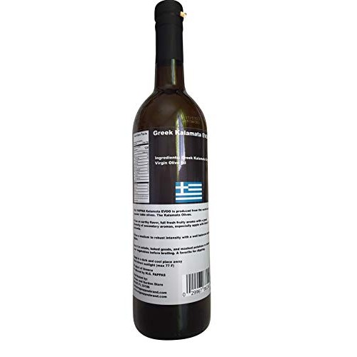 M.G. Pappas Kalamata Extra Virgin Olive Oil Greek Unfiltered Fir